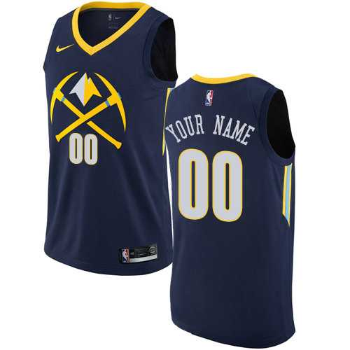 Men & Youth Customized Denver Nuggets Swingman Navy Blue Nike City Edition Jersey